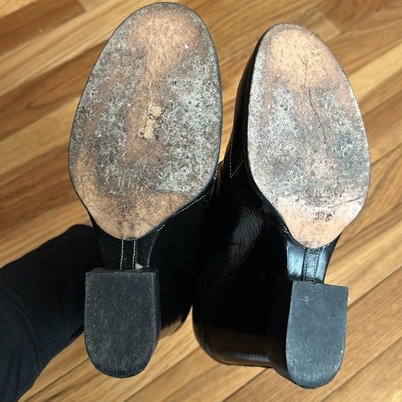 Chloe platform wedge cut out bootie size 39/9 - Picture 7 of 9